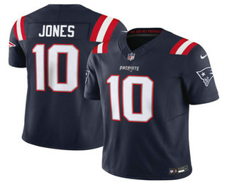Men's New England Patriots #10 Mac Jones Navy 2023 FUSE Vapor Limited Stitched Jersey