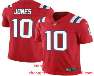 Men's New England Patriots #10 Mac Jones Red 2021 NEW Vapor Untouchable Stitched NFL Nike Limited Jersey
