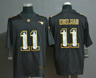 Men's New England Patriots #11 Julian Edelman Jesus Faith Black Vapor Untouchable Stitched NFL Nike Limited Jersey