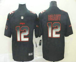 Men's New England Patriots #12 Tom Brady Black 2019 Vapor Smoke Fashion Stitched NFL Nike Limited Jersey