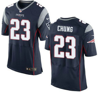 Men's New England Patriots #23 Patrick Chung Navy Blue Team Color 2015 NFL Nike Elite Jersey