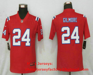 Men's New England Patriots #24 Stephon Gilmore Red 2020 NEW Vapor Untouchable Stitched NFL Nike Limited Jersey