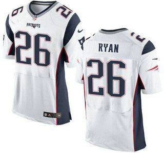 Men's New England Patriots #26 Logan Ryan White Road 2015 NFL Nike Elite Jersey