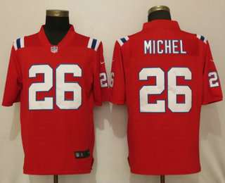Men's New England Patriots #26 Sony Michel Red 2017 Vapor Untouchable Stitched NFL Nike Limited Jersey