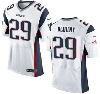 Men's New England Patriots #29 LeGarrette Blount White Road 2015 NFL Nike Elite Jersey