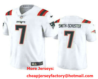 Men's New England Patriots #7 JuJu Smith Schuster White Vapor Untouchable Stitched Jersey