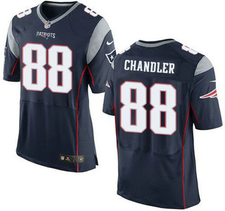 Men's New England Patriots #88 Scott Chandler Navy Blue Team Color 2015 NFL Nike Elite Jersey