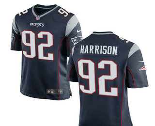 Men's New England Patriots #92 James Harrison Navy Blue Team Color Stitched NFL Nike Elite Jersey
