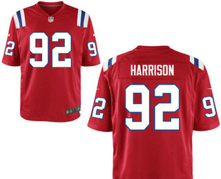 Men's New England Patriots #92 James Harrison Red Alternate Stitched NFL Nike Elite Jersey