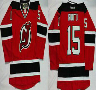 Men's New Jersey Devils #15 Tuomo Ruutu Red Home Jersey