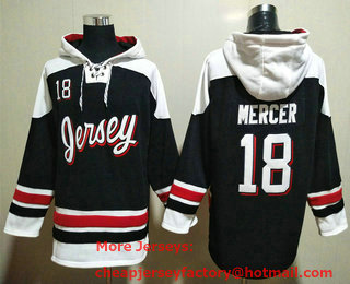 Men's New Jersey Devils #18 Dawson Mercer Black Ageless Must Have Lace Up Pullover Hoodie