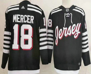 Men's New Jersey Devils #18 Dawson Mercer Black Alternate Authentic Jersey