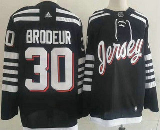 Men's New Jersey Devils #30 Martin Brodeur Black Alternate Authentic Jersey