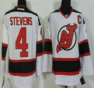 Men's New Jersey Devils #4 Scott Stevens White Jersey