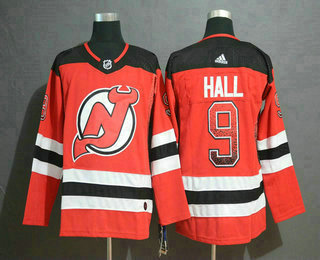 Men's New Jersey Devils #9 Taylor Hall Red Drift Fashion Adidas Stitched NHL Jersey
