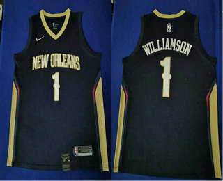 Men's New Orleans Pelicans #1 Zion Williamson New Navy Blue 2019 Nike Swingman Stitched NBA Jersey