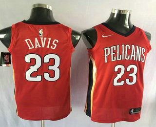 Men's New Orleans Pelicans #23 Anthony Davis New Red 2017-2018 Nike Swingman Stitched NBA Jersey