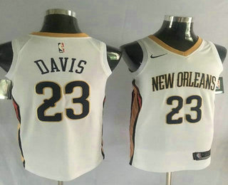 Men's New Orleans Pelicans #23 Anthony Davis New White 2017-2018 Nike Swingman Stitched NBA Jersey