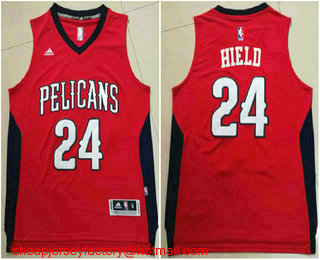 Men's New Orleans Pelicans #24 Buddy Hield Red Stitched NBA Revolution 30 Swingman Jersey