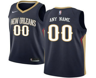 Men's New Orleans Pelicans Nike Navy Swingman Custom Jersey - Icon Edition