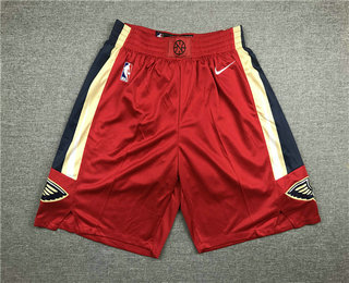 Men's New Orleans Pelicans Red 2019 Nike Swingman Stitched NBA Shorts