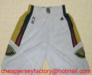 Men's New Orleans Pelicans White Basketball Shorts