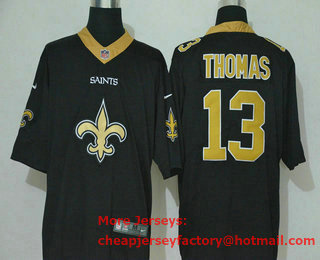 Men's New Orleans Saints #13 Michael Thomas Black 2020 Big Logo Vapor Untouchable Stitched NFL Nike Fashion Limited Jersey