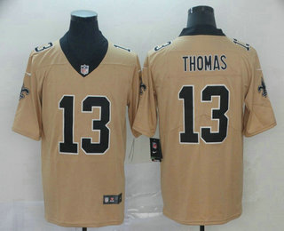 Men's New Orleans Saints #13 Michael Thomas Gold 2019 Inverted Legend Stitched NFL Nike Limited Jersey