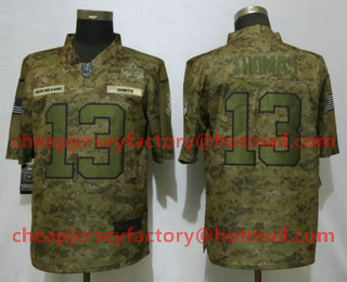 Men's New Orleans Saints #13 Michael Thomas Nike Camo 2018 Salute to Service Stitched NFL Limited Jersey