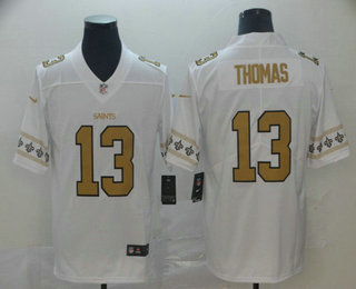 Men's New Orleans Saints #13 Michael Thomas White 2019 NEW Team Logo Vapor Untouchable Stitched NFL Nike Limited Jersey