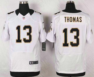 Men's New Orleans Saints #13 Michael Thomas White Road NFL Nike Elite Jersey