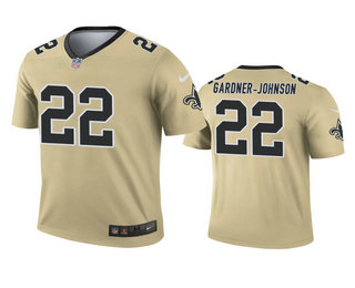 Men's New Orleans Saints #22 Chauncey Gardner-Johnson Gold Inverted Legend Jersey