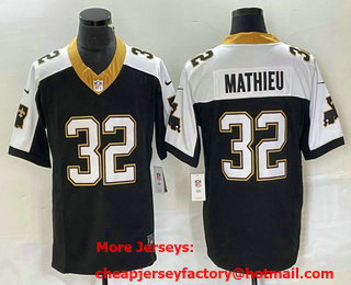 Men's New Orleans Saints #32 Tyrann Mathieu Black 2023 FUSE 1987 Legacy Vapor Stitched Jersey