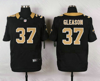 Men's New Orleans Saints #37 Steve Gleason Black Team Color Stitched NFL Nike Elite Jersey