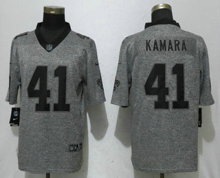 Men's New Orleans Saints #41 Alvin Kamara 2017 Vapor Untouchable Stitched NFL Nike Gray Gridiron Limited Jersey