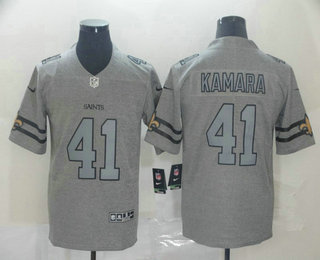 Men's New Orleans Saints #41 Alvin Kamara 2019 Gray Gridiron Vapor Untouchable Stitched NFL Nike Limited Jersey