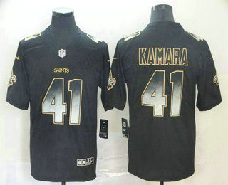Men's New Orleans Saints #41 Alvin Kamara Black 2019 Vapor Smoke Fashion Stitched NFL Nike Limited Jersey