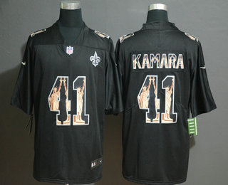 Men's New Orleans Saints #41 Alvin Kamara Black Statue Of Liberty Stitched NFL Nike Limited Jersey