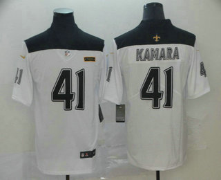 Men's New Orleans Saints #41 Alvin Kamara White 2019 City Edition Vapor Stitched NFL Nike Limited Jersey