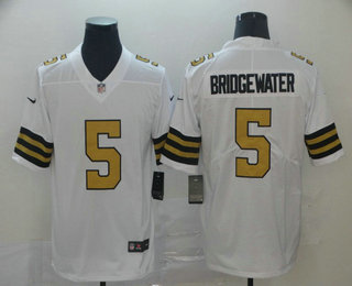 Men's New Orleans Saints #5 Teddy Bridgewater White 2016 Color Rush Stitched NFL Nike Limited Jersey