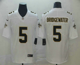 Men's New Orleans Saints #5 Teddy Bridgewater White 2017 Vapor Untouchable Stitched NFL Nike Limited Jersey