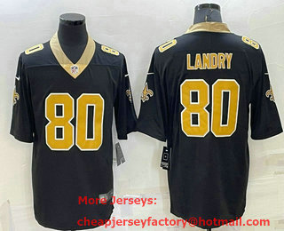 Men's New Orleans Saints #80 Jarvis Landry Black 2022 Vapor Untouchable Stitched NFL Nike Limited Jersey