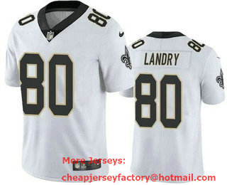 Men's New Orleans Saints #80 Jarvis Landry Limited White Vapor Jersey