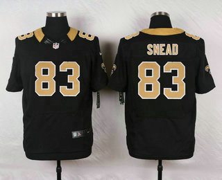 Men's New Orleans Saints #83 Willie Snead Black Team Color Stitched NFL Nike Elite Jersey