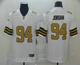 Men's New Orleans Saints #94 Cameron Jordan White 2016 Color Rush Stitched NFL Nike Limited Jersey