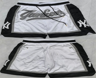 Men's New Yok Yankees White Shorts