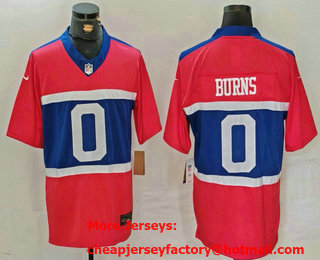 Men's New York Giants #0 Brian Burns Century Red Alternate Vapor FUSE Limited Stitched Jersey