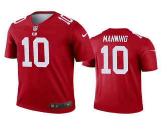 Men's New York Giants #10 Eli Manning Red Inverted Legend Jersey