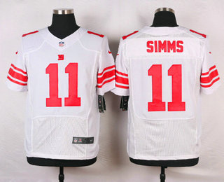Men's New York Giants #11 Phil Simms White Retired Player NFL Nike Elite Jersey