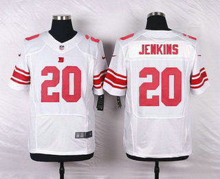 Men's New York Giants #20 Janoris Jenkins White Road NFL Nike Elite Jersey